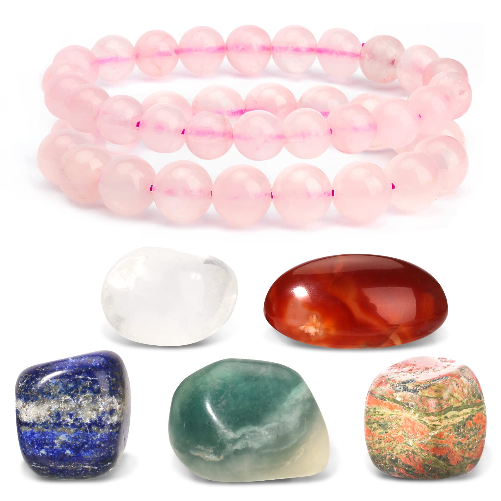 Qiancannaor crystals and Healing Stones Set for Friendship and connection, Spiritual crystals and gift for Metaphysical, Witchcr