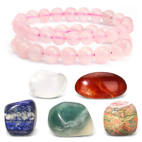 Qiancannaor crystals and Healing Stones Set for Friendship and connection, Spiritual crystals and gift for Metaphysical, Witchcr