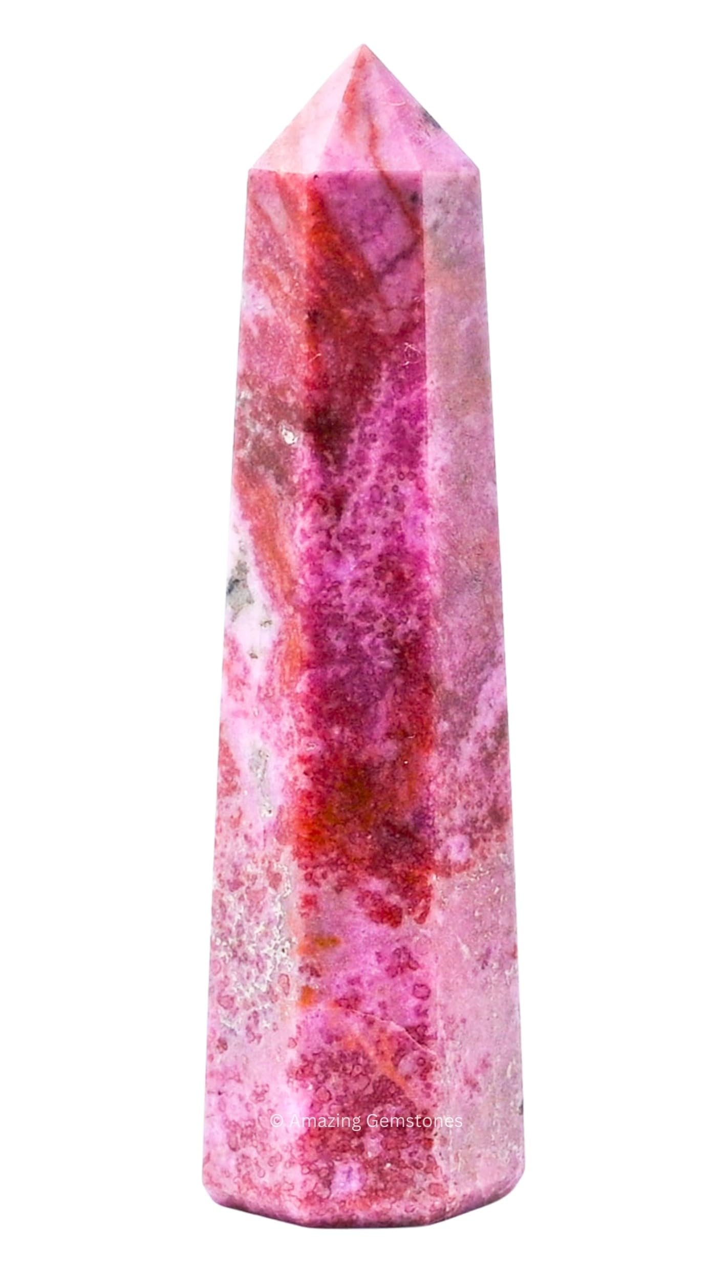 Cobalt Calcite Crystal Towers ~ Natural Healing Crystal Point Obelisk for Reiki Healing and Crystal Grid (3- Inch)
