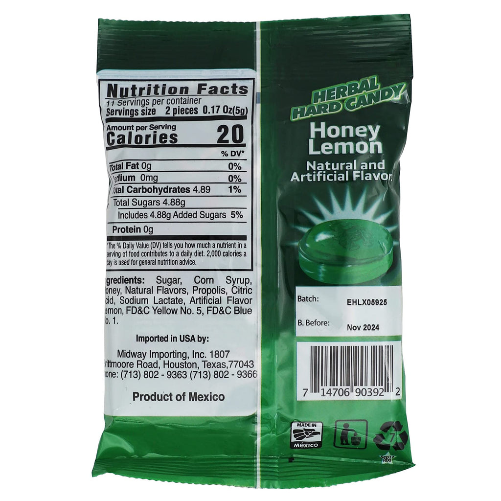 Broncolin Honey and Herbal Extracts, Honey Lemon Flavor, 6-Pack of 22 Drops Each, 6 Bags