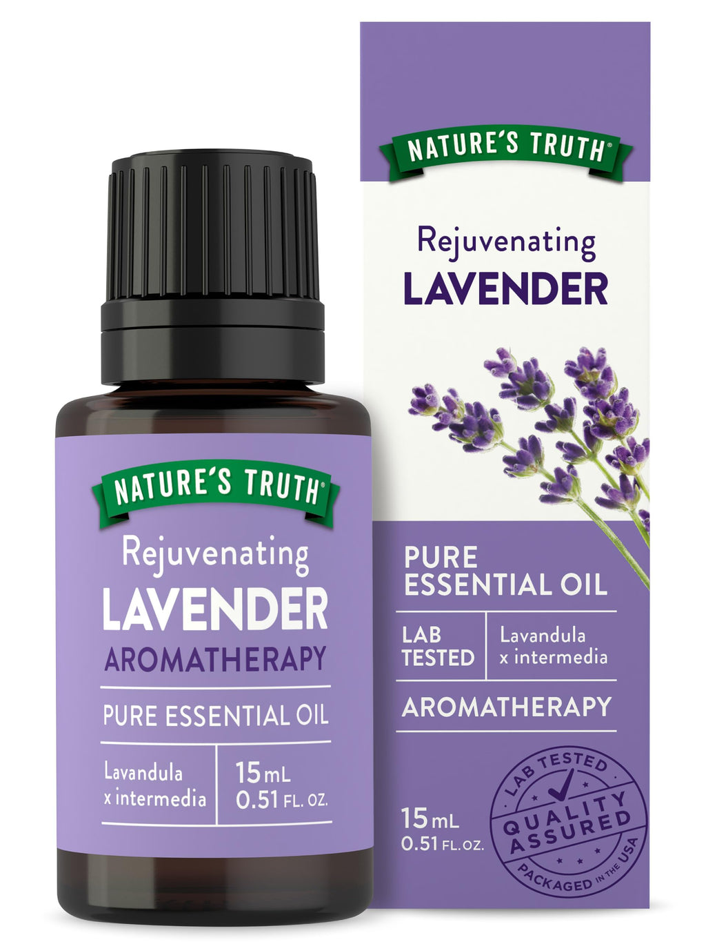 Natures Truth Aromatherapy Pure Essential Oil, Lavender, 0.51 Fluid Ounce