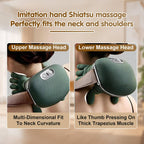 Siasoo Heated Neck Massager-Wireless Portable Shiatsu Neck and Shoulder Deep Tissue 4D Kneading Massage Pillow, Simulated Human