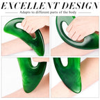 BBTO 2 Pcs Body Gua Sha Tool Large Resin Scraping Tools with Handle for Back, Neck, Face, Leg - Lymphatic Drainage, Cellulite Re