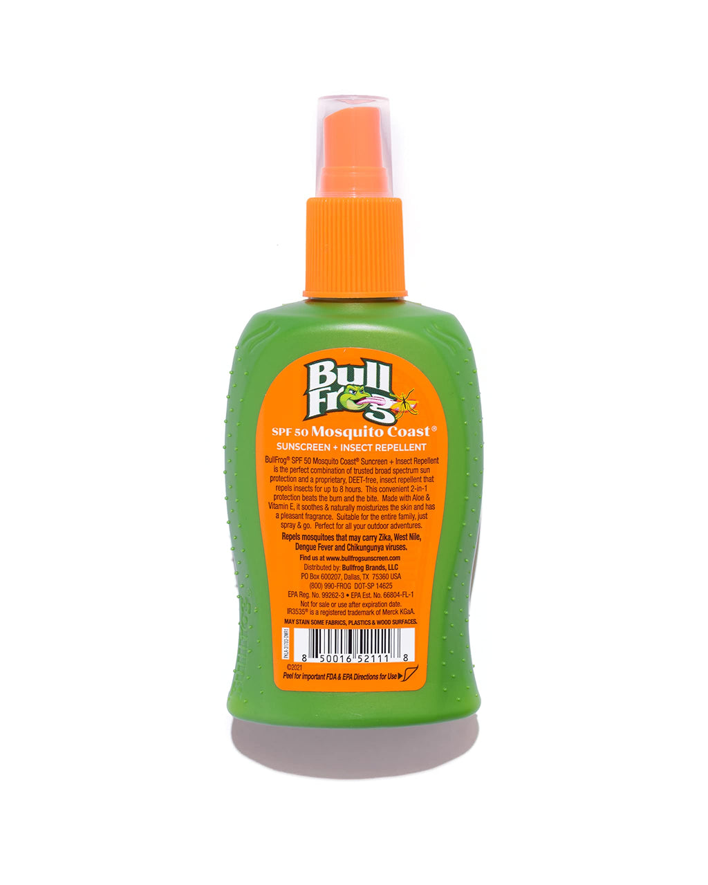 Bullfrog Mosquito Coast Bug Spray Insect Repellent + Sunscreen SPF 50, Pump Spray 4.7 Fl Oz