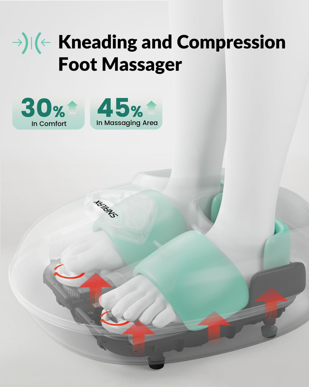 Snailax Shiatsu Foot Massager with Heat, Rolling Compression Feet Massager Machine for Plantar Fasciitis Neuropathy, Gifts for H