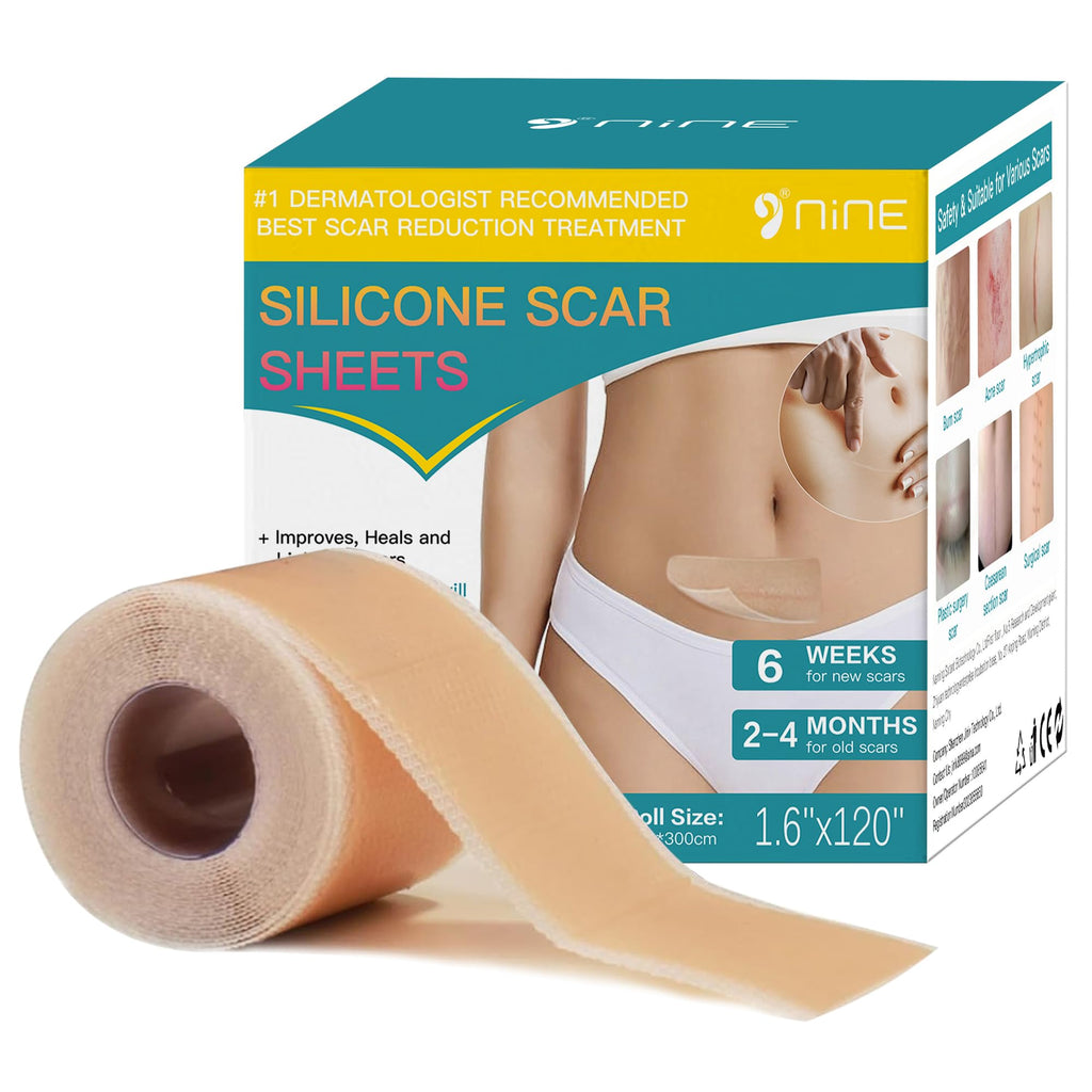 Silicone Scar Sheets,Silicone Scar Tape For Surgical Scars,0.55mm Thicked Silicone Scar Removal Strips For Surgical,C-Section,Tu