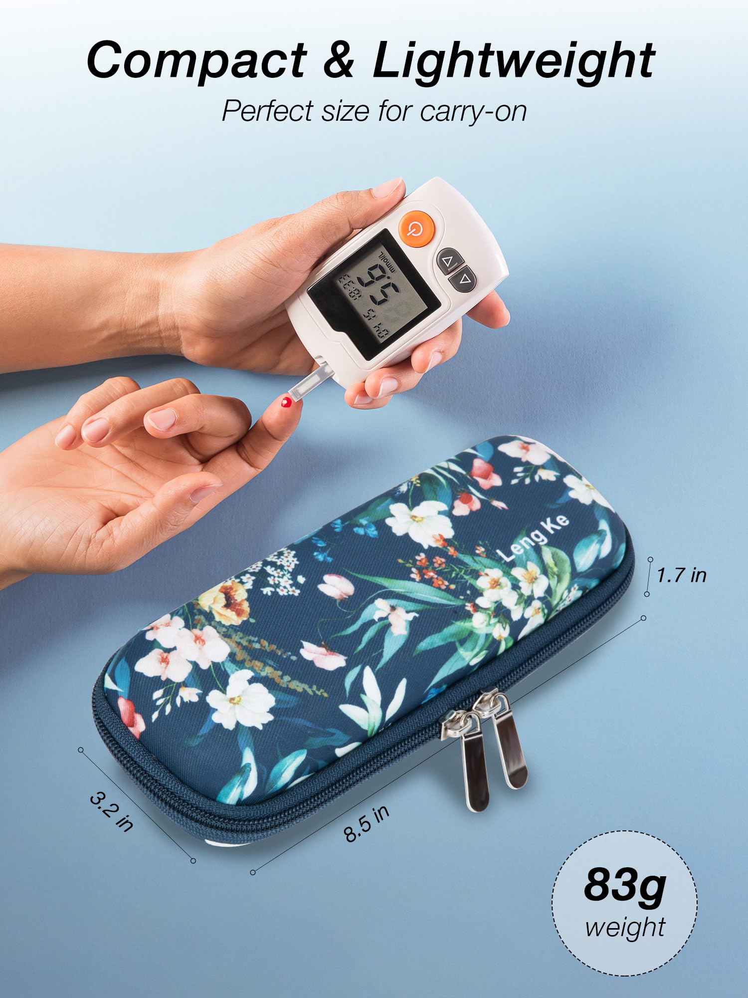 Leng Ke Insulin Cooler Travel Case TSA Approved with 2 Reusable Ice Packs, Upgraded EVA Insulin Pen Cooler Bag for Travel and Da