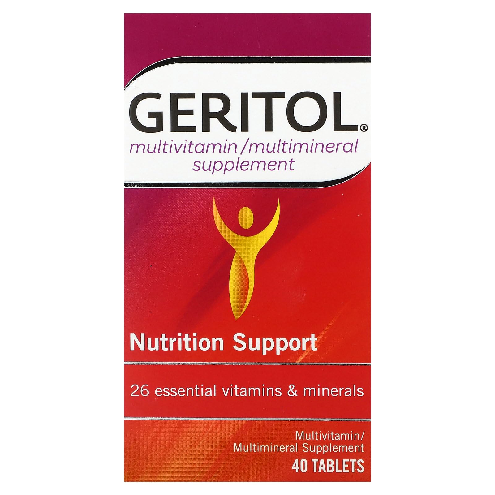 Geritol, Multivitamin Supplement, Contains B-Vitamins, Antioxidants, Vitamins C, E & D And Iron, 26 Essential Vitamins And Miner