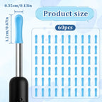 Ear Wax Removal Replacement Tips for Ear Camera 60pcs Ear Cleaner Tips Ear Spoon Tips Silicone Soft Cleaning Reuse Cap for Wet D