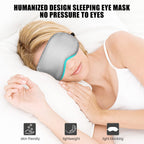 Cavoilu Sleep Mask w/ Cooling Gel Eye Mask, Silk Eye Mask for Sleeping, Hot & Cold Eye Masks, Blindfold Eye Cover Sleeping Mask