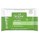 Simple Sensitive Skin Makeup Removing Cleansing Wipes No Harsh Chemicals, 25 Count (Pack of 3)