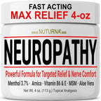Neuropathy Nerve Relief Cream - Fast Acting Max Relief for Feet Hands Legs Toes Back - Ultra Strength Menthol Arnica Aloe Vera M