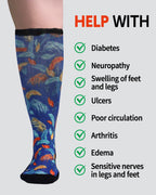 YOKEEP diabetic socks for women & men extra wide, non binding neuropathy diabetic socks for women men swollen feet