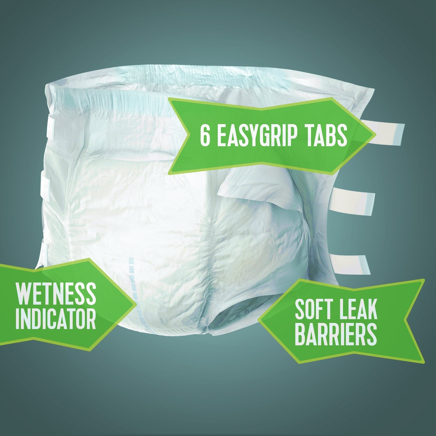 Depend Incontinence Protection with Tabs, Maximum Absorbency, L , 16 ct