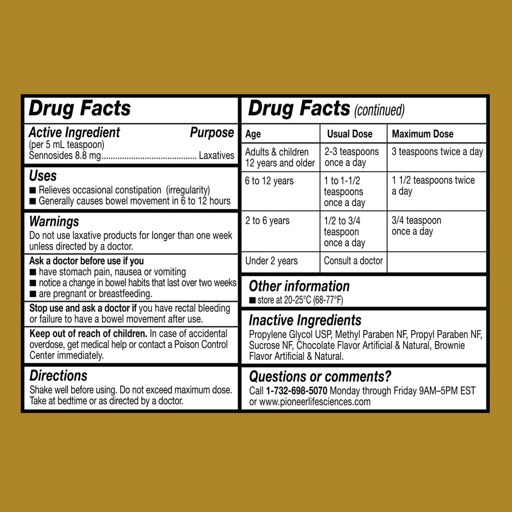 GenCare - Senna Syrup Liquid Laxative (8 Fl Oz Bottle) All Natural Vegetable Sennosides Active Ingredient | Easy to Swallow Cons