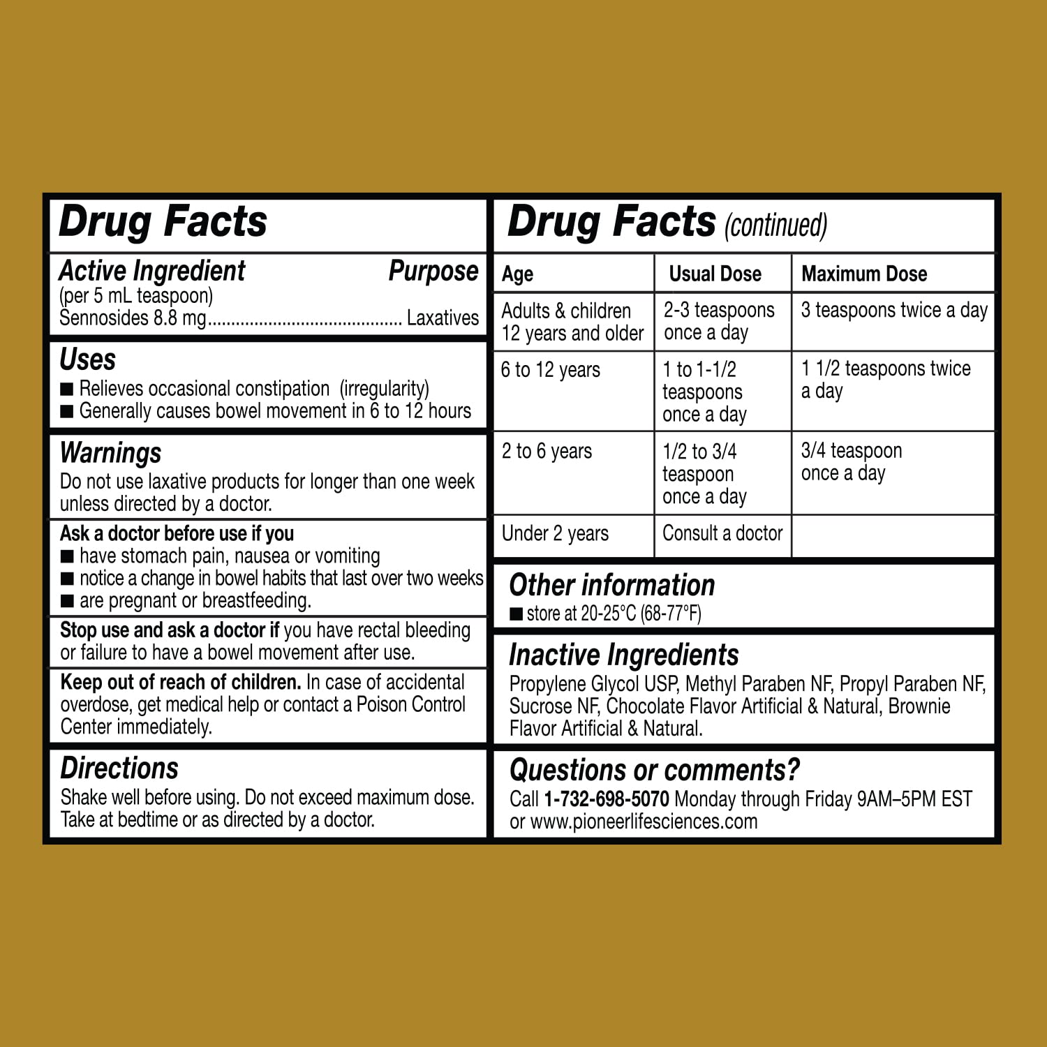 GenCare - Senna Syrup Liquid Laxative (8 Fl Oz Bottle) All Natural Vegetable Sennosides Active Ingredient | Easy to Swallow Cons