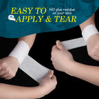 4 Rolls Non-Woven Cover Stretch Tape Breathable Non-Woven Tape Protective Adhesive Bandage Roll Film, 2 Inch x 5.47 Yard, 4 inch