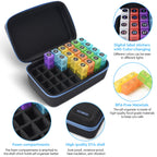 Monthly Pill Organizer 3X a Day with Portable 7-Day Travel Medicine Organizing Bag,Large Pill Box with 32 Daily Compartments,30