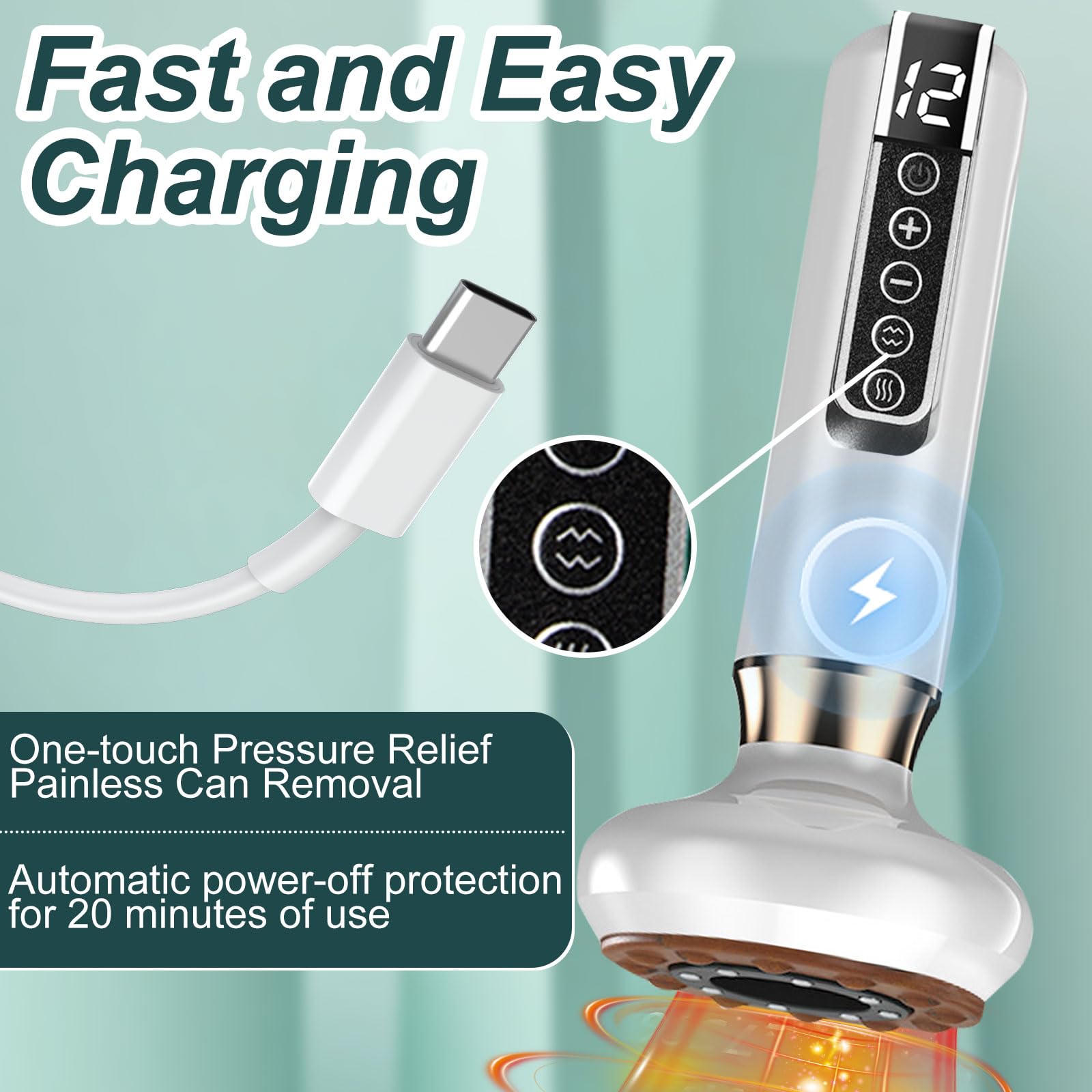 Handheld Cellulite Massager, 2025 New Upgraded Varially Anti Cellulite Massager, Rechargeable & Cordless with 12 Suction Modes,