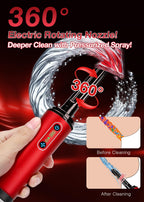 TRAMAN-Enema-Anal-Douche, Enemas-Douches for Men & Women Colon Cleanse, Shower Enema Bulb-Bottles Kit, Electric Rotating Nozzle,