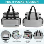 Large Pill Bottle Organizer, Double Layers Medicine Storage Bag with Lockable Zippers and Shoulder Strap,Medication Travel Bag f