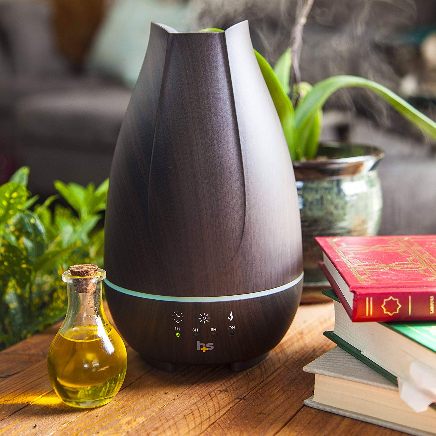 HealthSmart Essential Oil Diffuser, Cool Mist Humidifier and Aromatherapy Diffuser with 500ML Tank Ideal for Large Rooms, Adjust