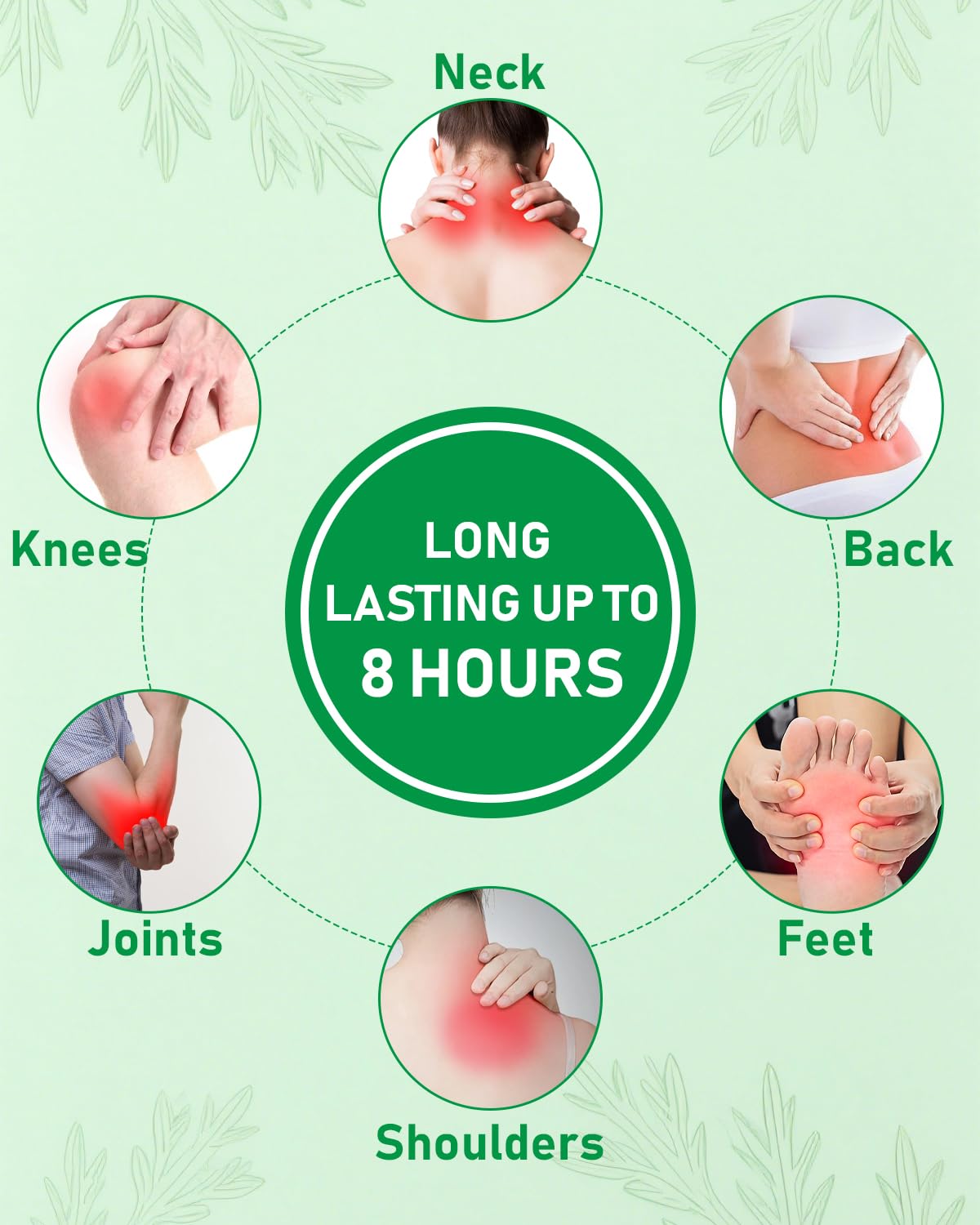 MYMULIKE Neck Patches, 36 Count Maximum Strength Warming Herbal Plaster, Wormwood Extract Sticker 8 Hours Lasting Reduction Join