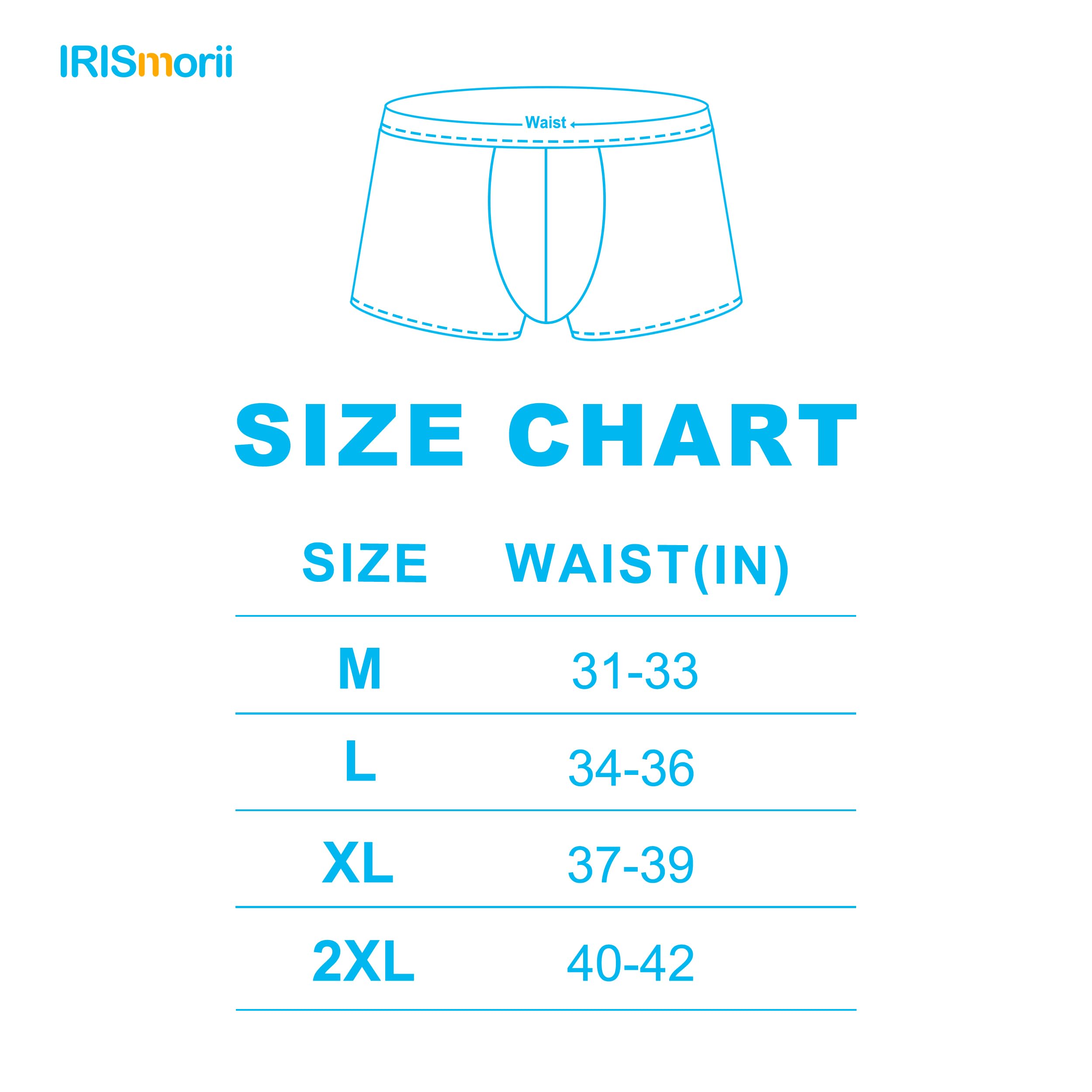 IRISMORII Mens Incontinence Underwear Adult Washable Bladder Control Brief 60 ML Absorbency Leak Proof Boxer Brief 3 Pack (Black