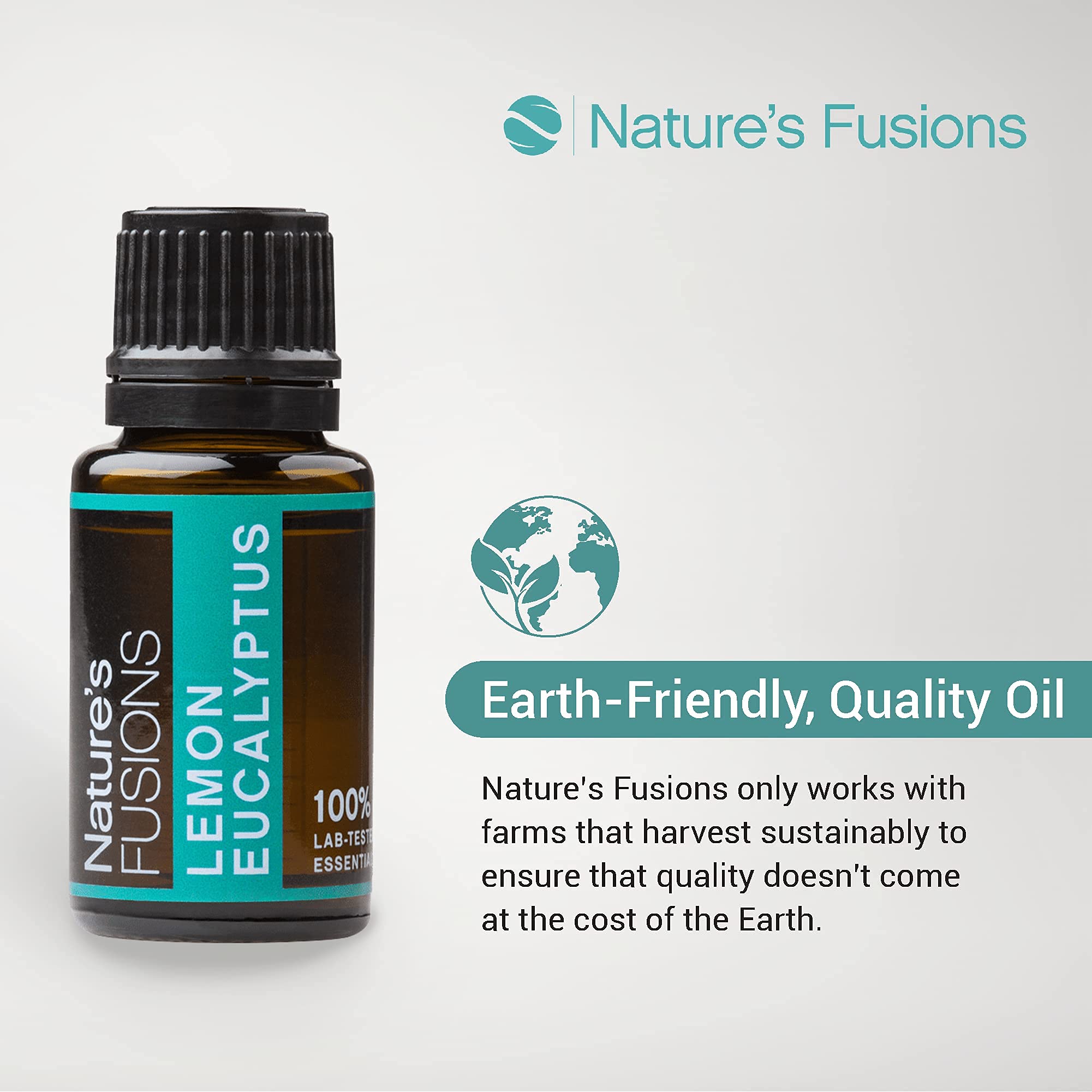 Natures Fusions Lemon Eucalyptus, 100% Pure and Natural Essential Oils, Undiluted, Therapeutic Grade for Aromatherapy and Topic
