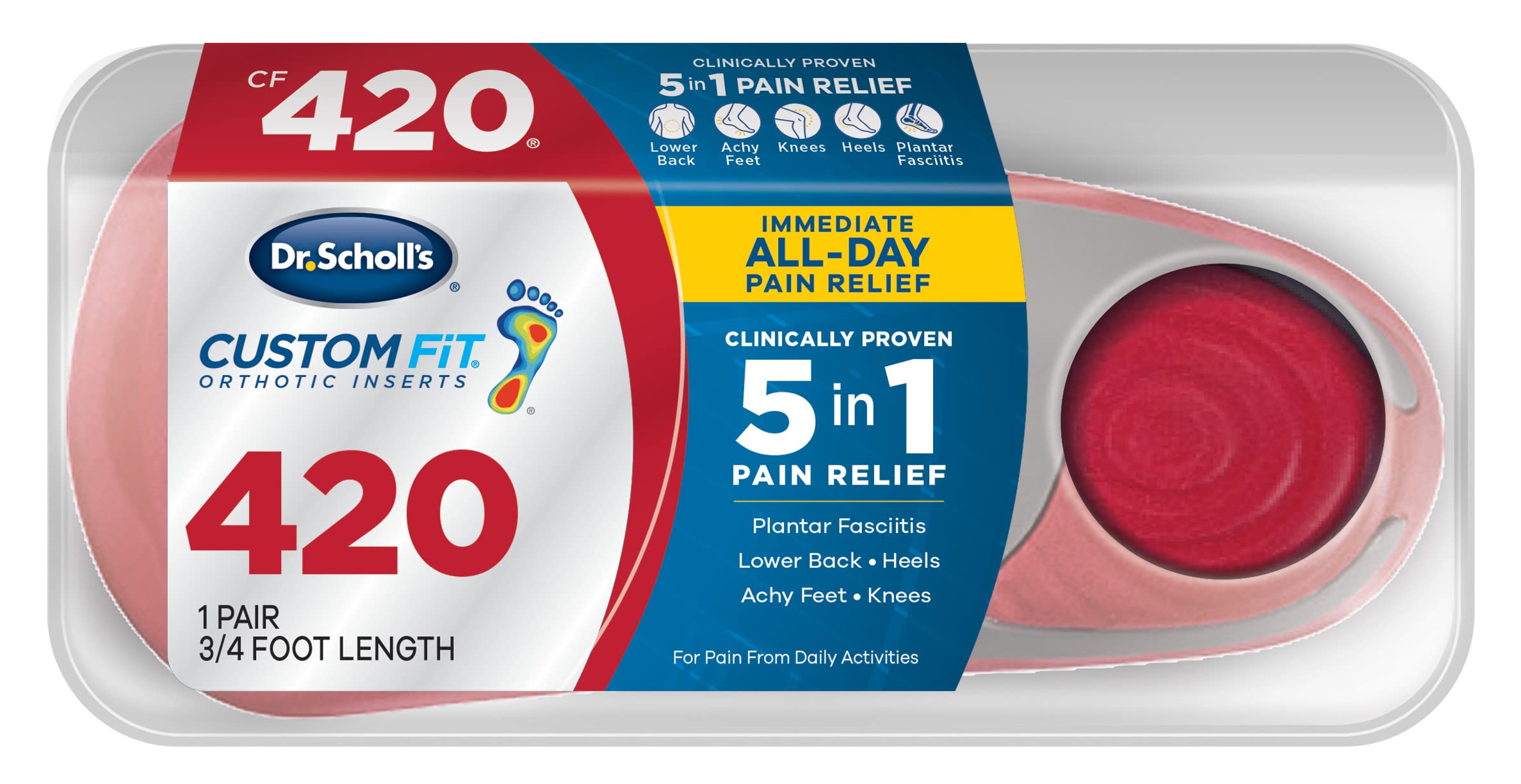 Dr. Scholls Custom Fit Orthotic Inserts, CF 420