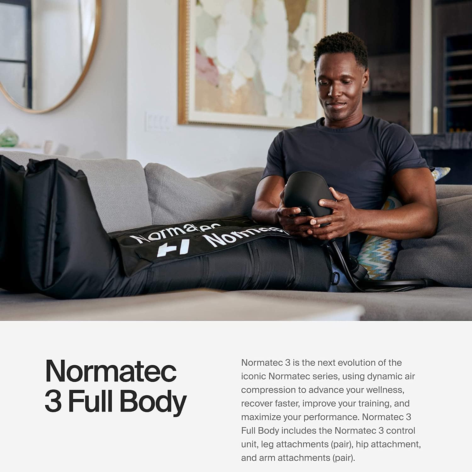 Hyperice Normatec 3 - Recovery System with Patented Dynamic Compression Massage Technology (Normatec 3 Full Body (Standard Legs