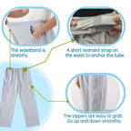 Catheter Pants for Men/Women, Urine Bag Holder with 2 Zippered Side Pockets, Holding 2x2000ml Catheter Bag for Nephrostomy, Fole