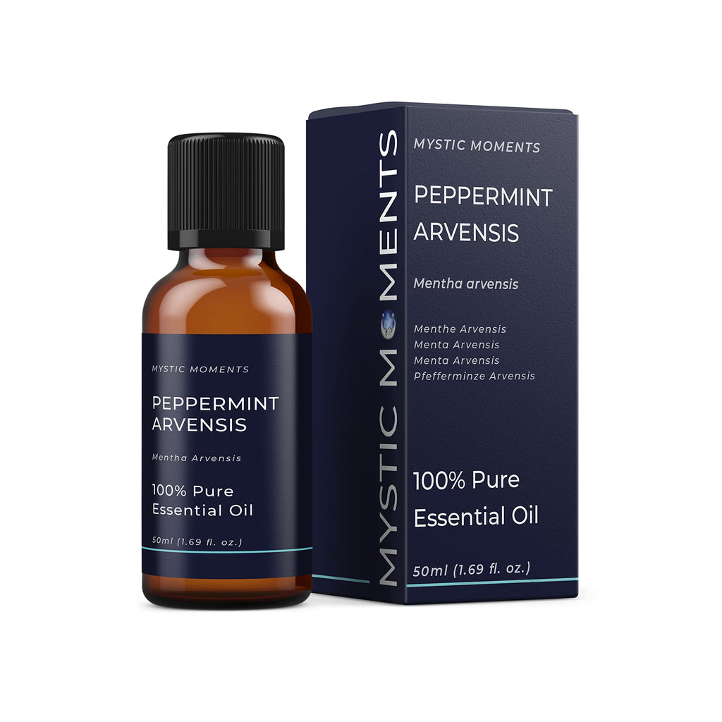 Mystic Moments | Peppermint Arvensis Essential Oil 50ml - Pure & Natural Oil for Diffusers, Aromatherapy & Massage Blends Vegan 