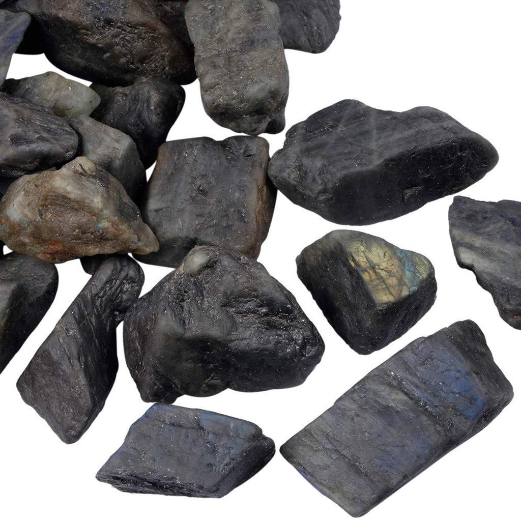 Rockcloud 1 lb Natural Crystals Raw Rough Stones for Cabbing,Tumbling,Cutting,Lapidary,Polishing,Reiki Crytsal Healing,Labradori