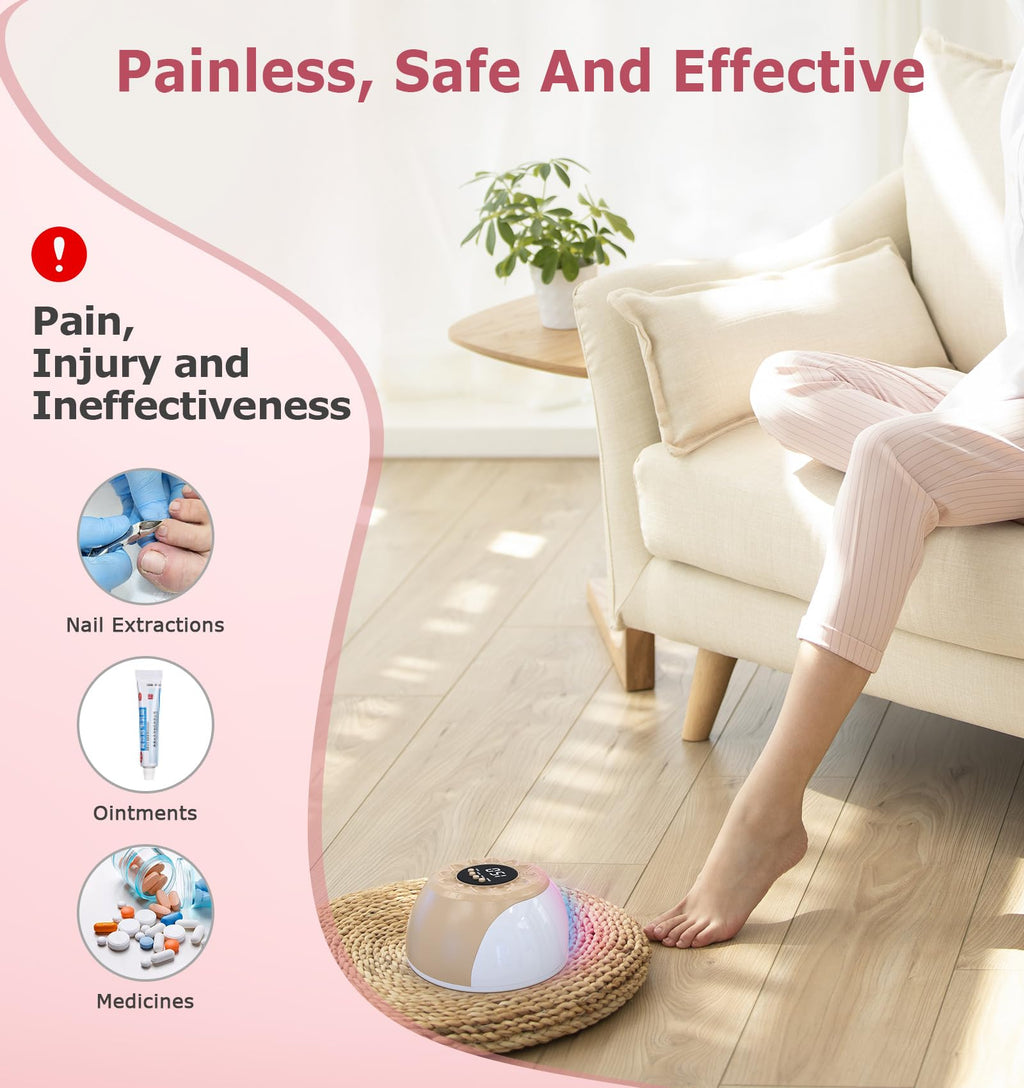 Upgraded Large Nail Lamps, 42pcs*650nm+15pcs*470nm,Intelligent Sensor&Digital Display (Gold)