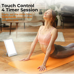 Light Lamp, Portable Full Spectrum LED Light Sunlight Personal Daylight with 3 Adjustable Color&Stepless Brightness Levels, Time