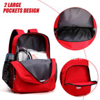 First Aid Backpack Emergency Medical Empty Waterproof Survival First Responder Trauma Bag Travel Home Outdoor Camping (Red)