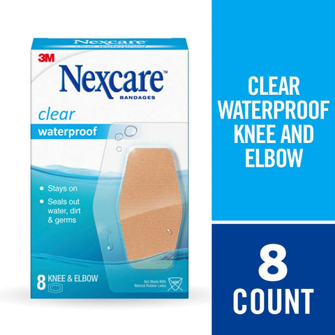 3m Nexcre Knee/Elbow Wtpr Size 8ct Nexcare Knee and Elbow Waterproof Bandage 2 3/8 X 3/1/2 8ct