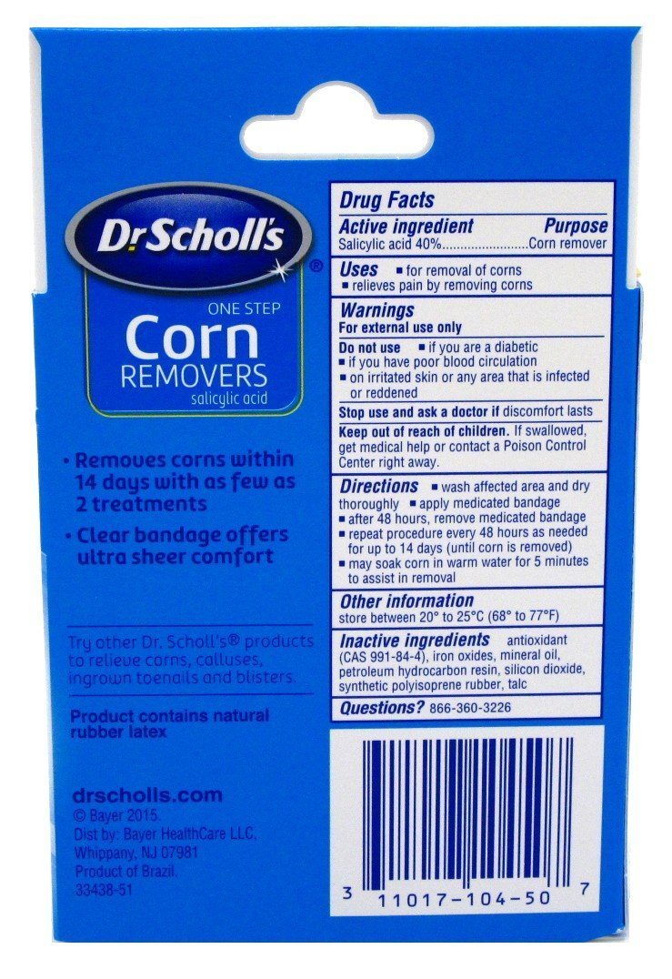 Dr. Scholls Corn Remover One Step Maximum Strength ,6 Count (Pack of 2)