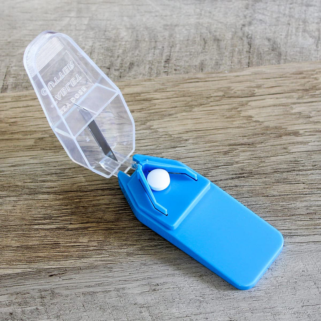 EZY DOSE Pill Cutter and Splitter, Cuts Pills, Vitamins, Tablets, Stainless Steel Blade, Travel Sized, Safely Cut Pills and Vita