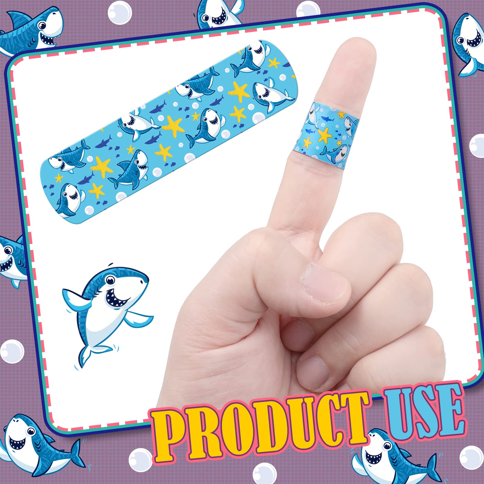 Nuanchu 6 Styles Kids Cartoon Bandages Adhesive Flexible Colorful Cute Cartoon Bandages Waterproof Breathable Protect Scrapes an