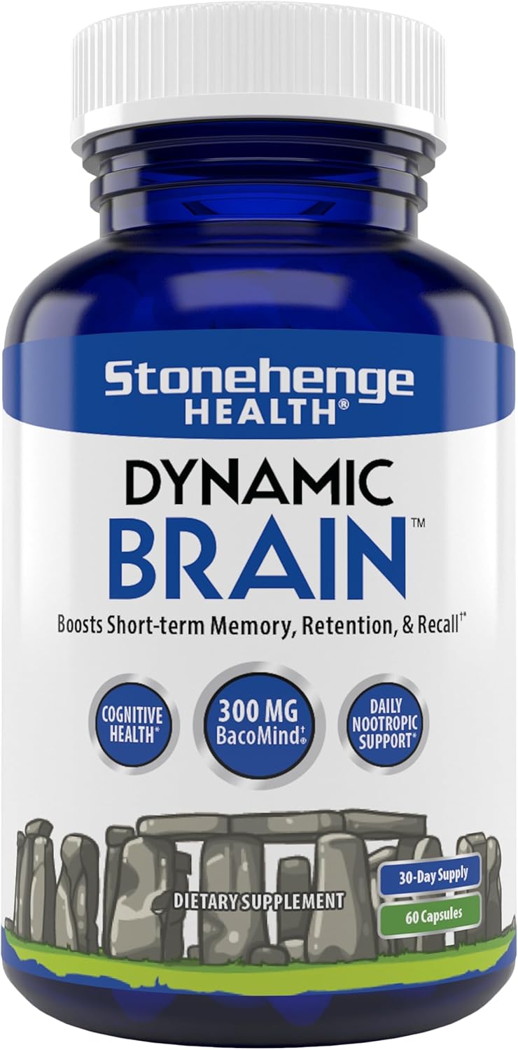 Stonehenge Health Dynamic Brain - Memory, Focus, Clarity & Mental Energy Dietary Supplement (60 Capsules)