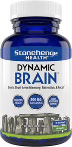 Stonehenge Health Dynamic Brain - Memory, Focus, Clarity & Mental Energy Dietary Supplement (60 Capsules)