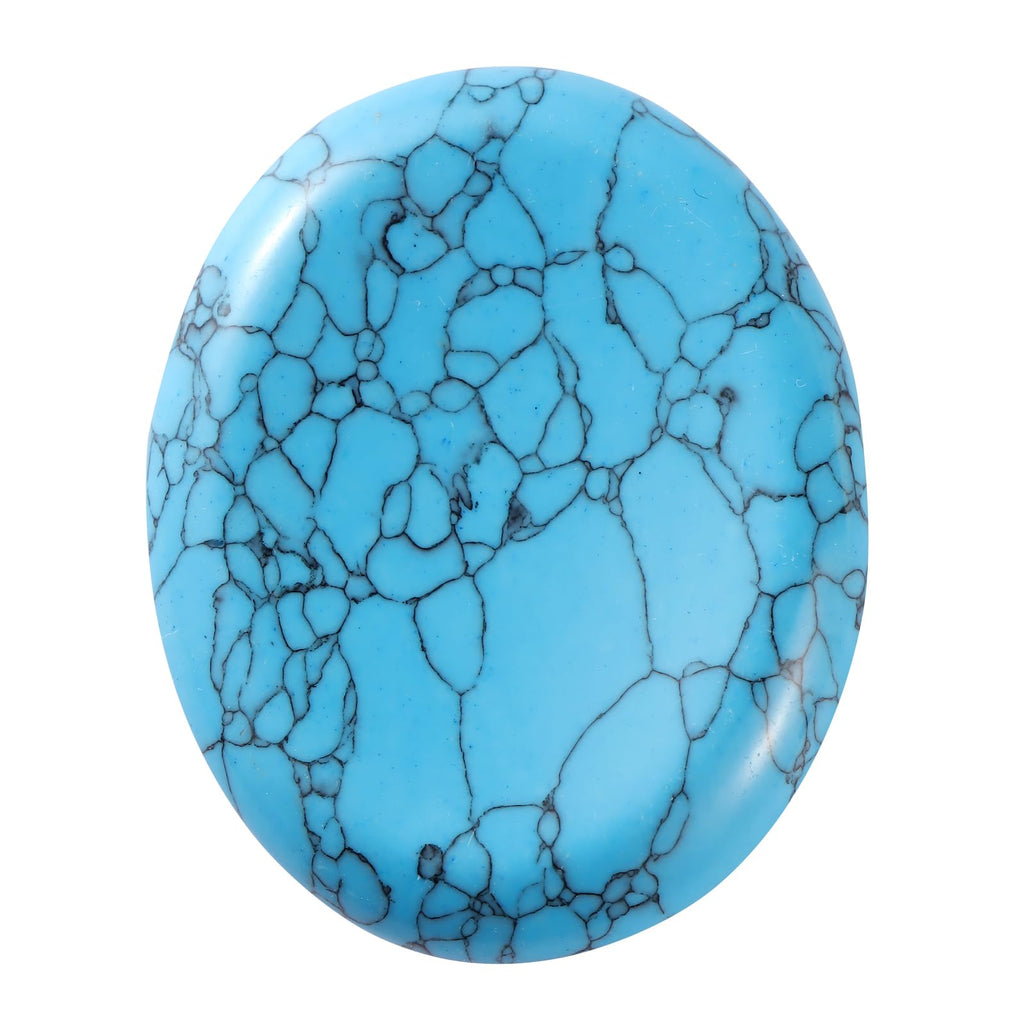 Artistone Crystal Worry Stones for Anxiety Women Gift Polished Carved Pocket Green Turquoise Oval Healing Energy Meditation Thum