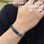 MagEnergy Men's Magnetic Bracelets,Titanium Steel Magnetic Wristband with 3500 Gauss magnets 8.5'' Adjustable with Jewelry Gift