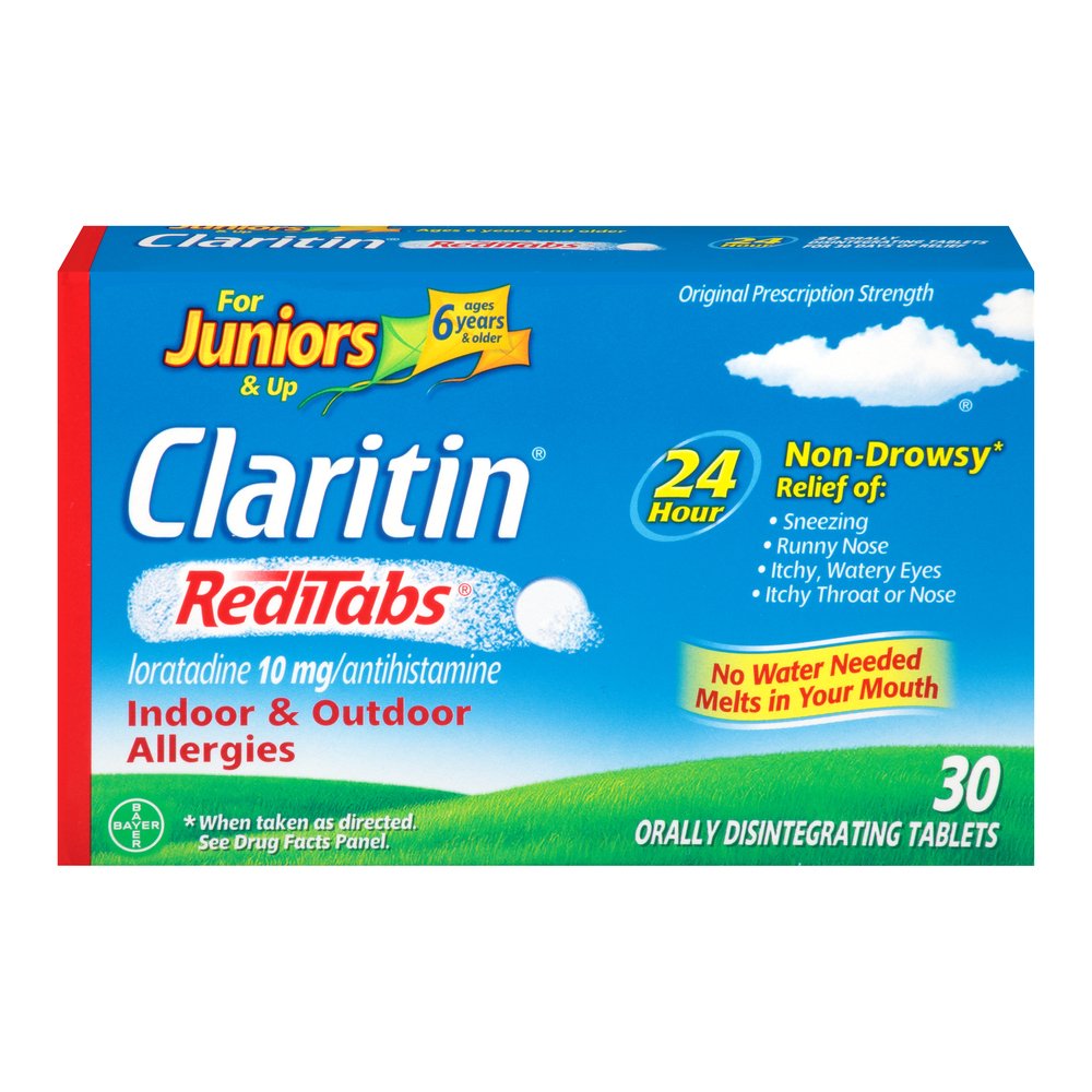 Juniors Claritin 24 Hour Non-Drowsy Allergy RediTabs, 10 mg, 30 Count