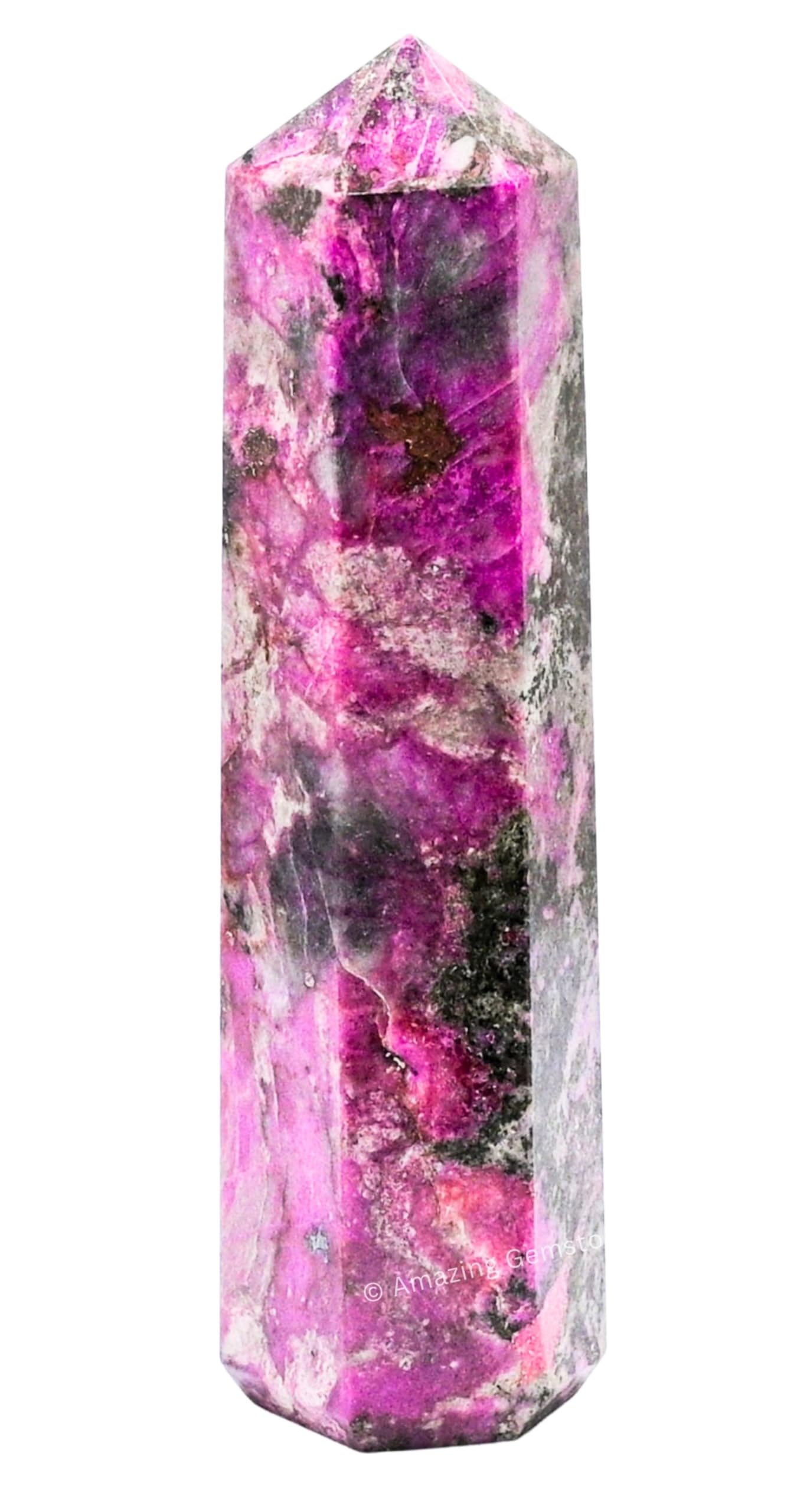 Large Cobalt Calcite Crystal Towers ~ Natural Healing Crystal Point Obelisk for Reiki Healing and Crystal Grid (5.5'' to 6'' INC