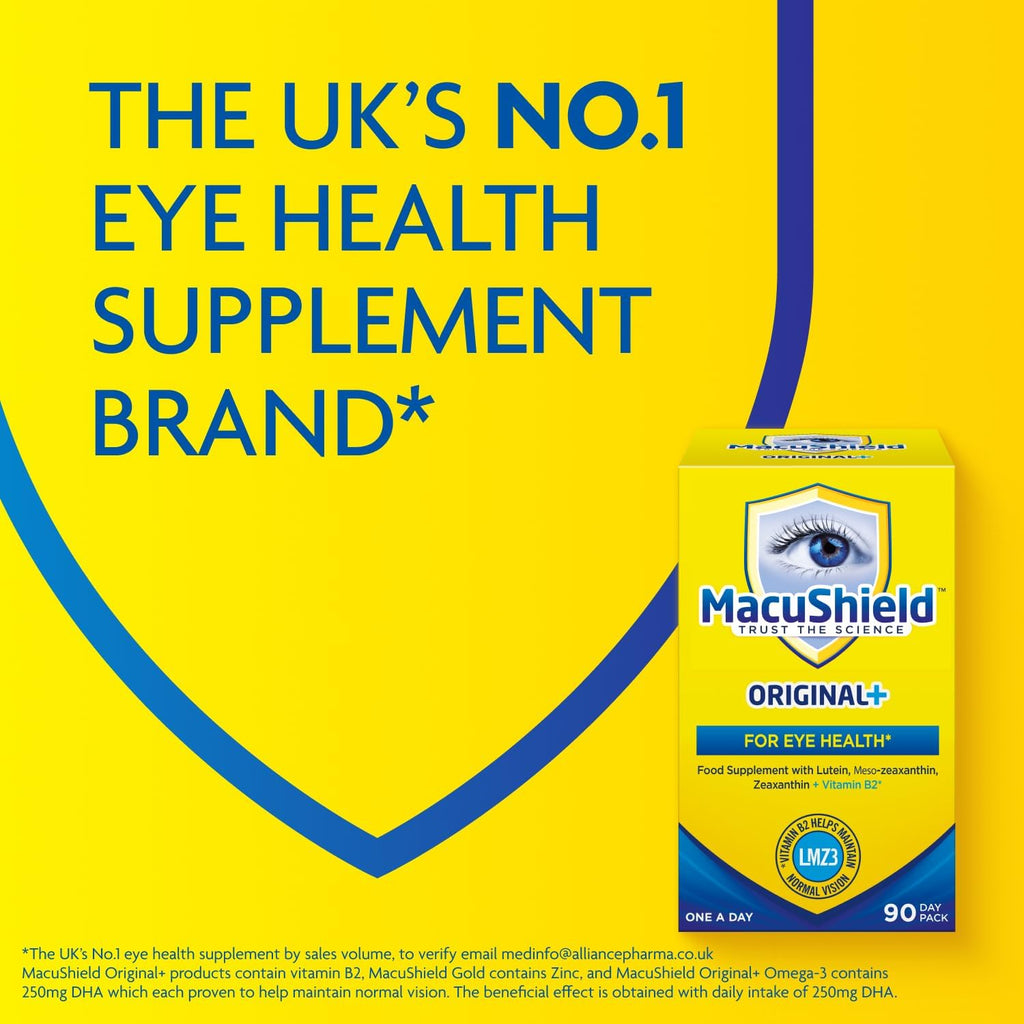 MacuShield Original+ Eye Health Supplement 90 Capsules
