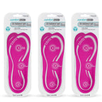 Comfort Zone Tri-Balance Gel Orthotic Insoles for Women, 3/4 Length Insoles, Sizes 6-10, 1 Pair (Pack of 3)