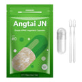 Angtai JN Size 0 Empty Capsules - 100 Count Clear Empty Pill Capsules with Two Micro Lab Spoons Fillable Veggie Pill Capsules Em
